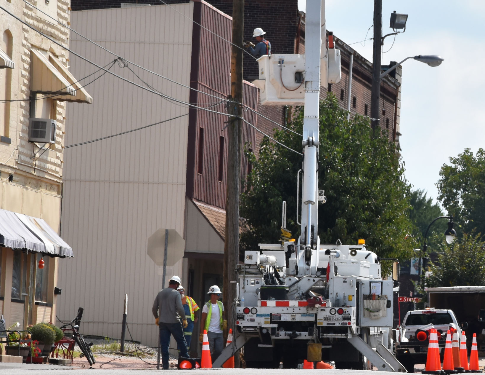 Utility work in Princeton
